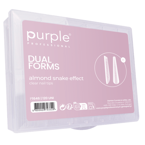 Purple Professional Dual Forms Almond Snake Effect 120st. (P1646)