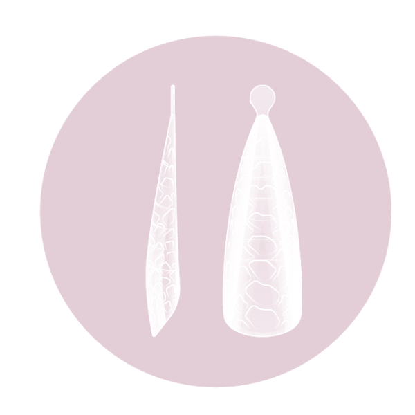 Purple Professional Dual Forms Stiletto Snake Effect 120st. (P1647)