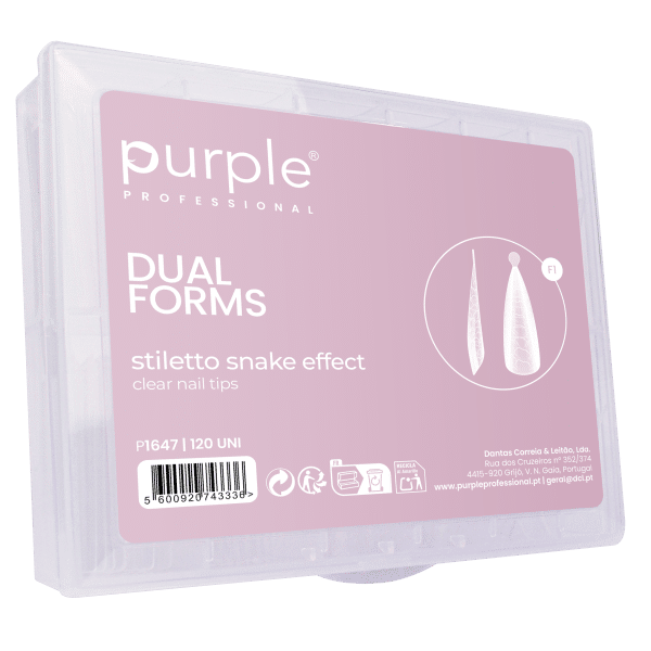 Purple Professional Dual Forms Stiletto Snake Effect 120st. (P1647)