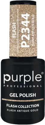 Purple Professional Gel Polish Flash Antique Gold 10ml (P2344)