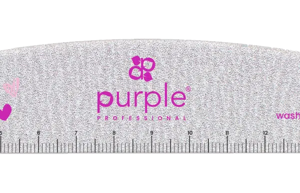 Purple Professional Nail File Moon with Ruler100/180 Japanese Paper (P3064)