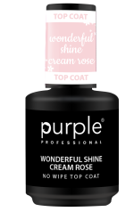 Purple Professional Wonderful Shine Cream Rose No Wipe Top Coat 15ml (P463)