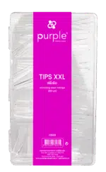 Purple Professional XXL Extra Long Stiletto Tips - Clear 360st.