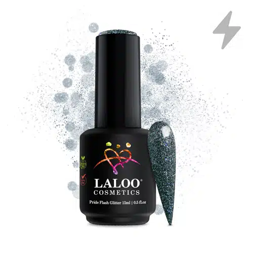 Laloo Gelpolish Pride Flash Glitter No.10 Silver Black - 15ml