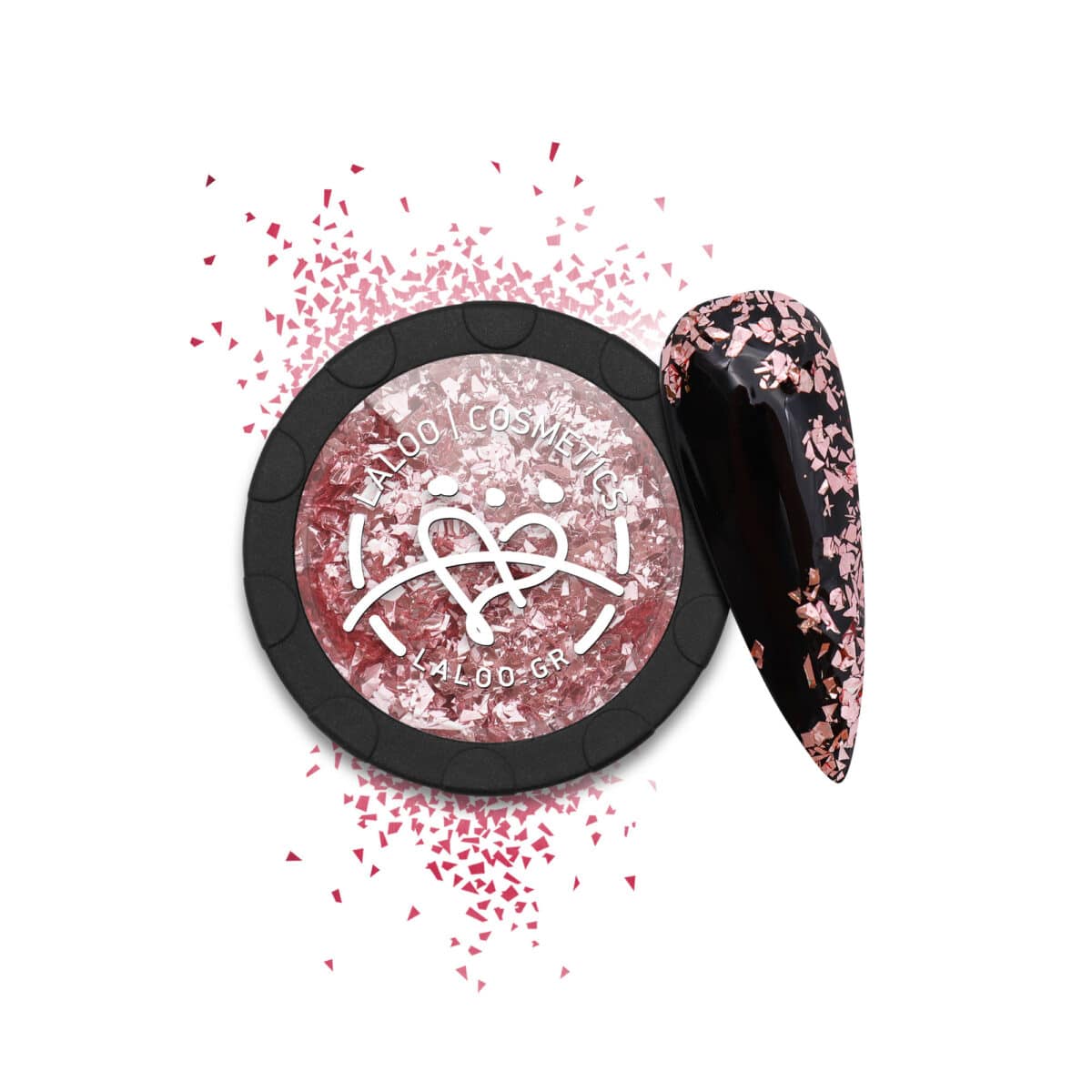 Laloo Metallic Flakes No.7 - Pink