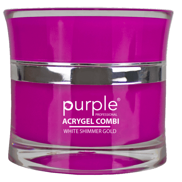 Purple Professional ACRYGEL Combi White Shimmer Gold 50gr
