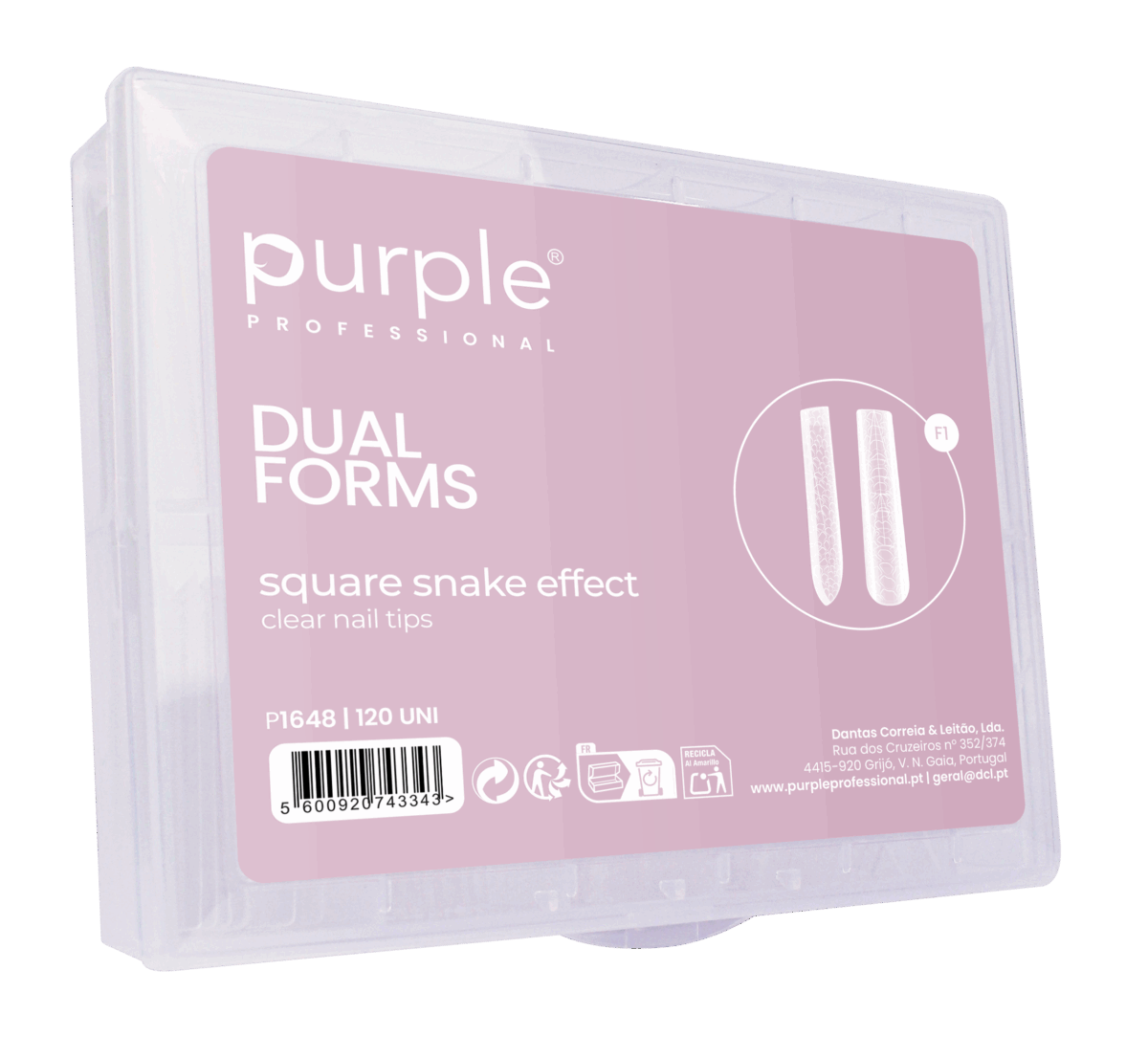 Purple Professional Dual Forms Square Snake Effect 120st. (P1648) Purple Professional Dual Forms Square Snake Effect 120st. (P1648)