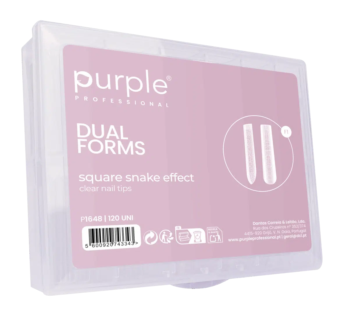 Purple Professional Dual Forms Square Snake Effect 120st. (P1648)