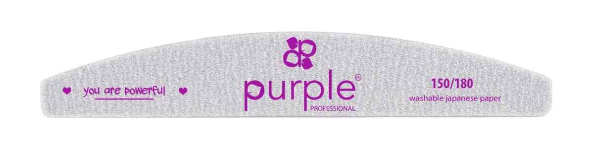 Purple Professional Nail File Moon 150/180 Japanese Paper (P3006)