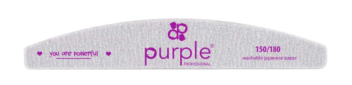 Purple Professional Nail File Moon 150/180 Japanese Paper (P3006)
