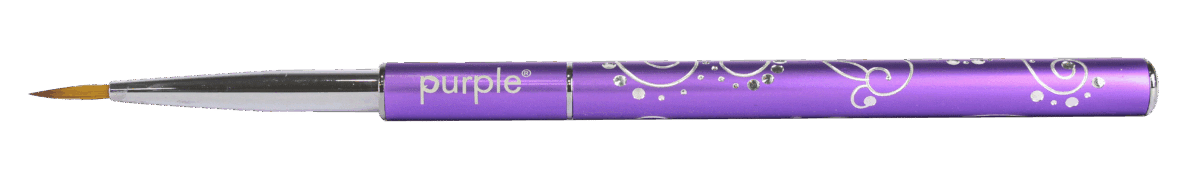 Purple Professional Nylon Nailart Shadow Penseel 2mm/11mm (metalen handle)(P774)