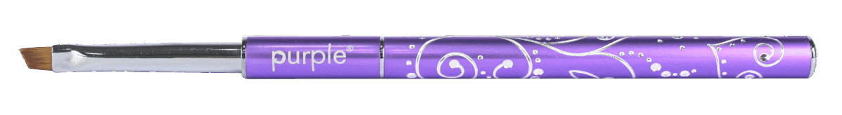 Purple Professional Nylon Slant One Stroke Penseel M #4 (metalen handle) (P781)