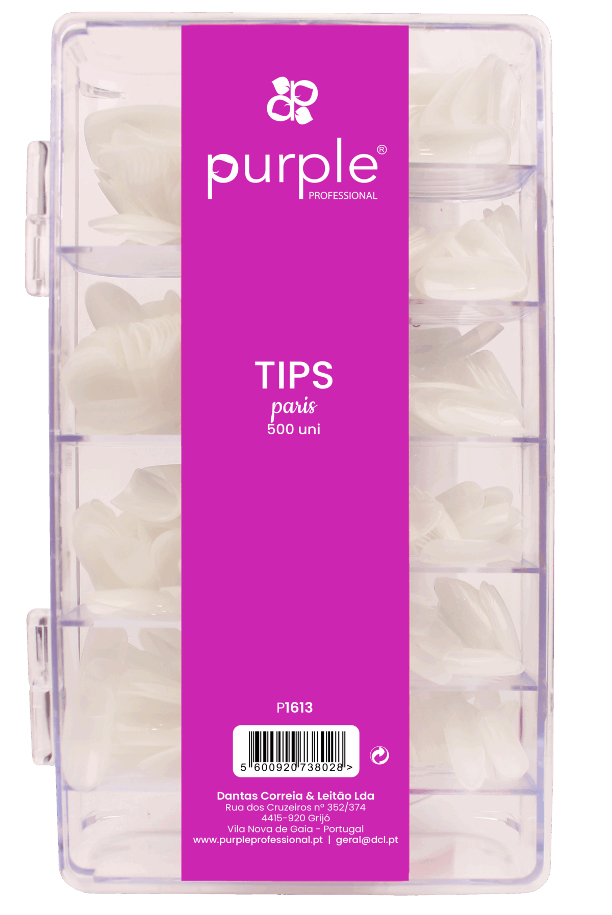 Purple Professional Tips Paris - Naturel Almond 500st. (p1613)