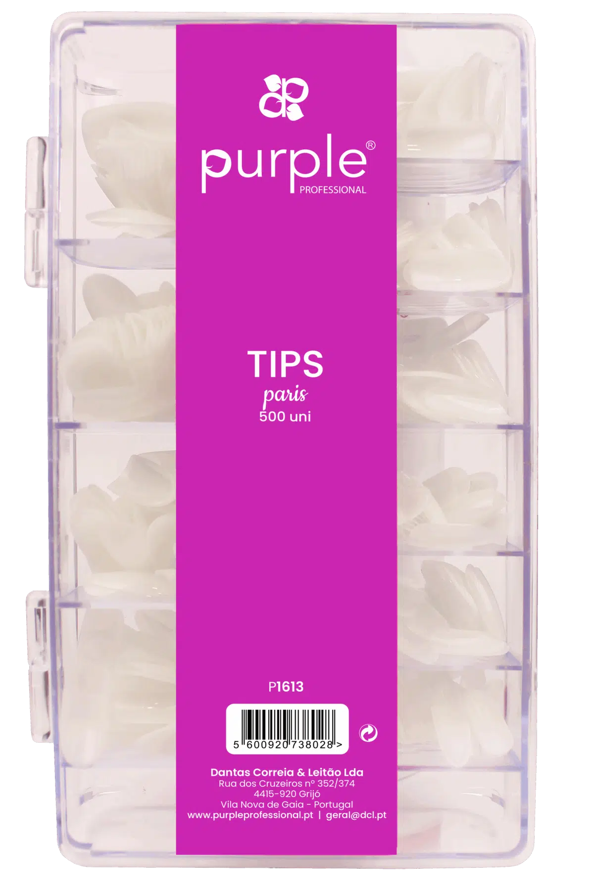 Purple Professional Tips Paris - Naturel Almond 500st. (p1613) Purple Professional Tips Paris - Naturel Almond 500st. (p1613)