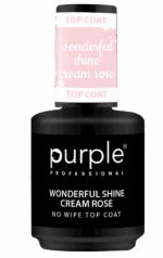 Purple Professional Wonderful Shine Cream Rose No Wipe Top Coat 15ml (P463)