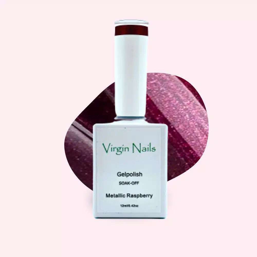 Virgin Nails Gelpolish "Metallic Raspberry" HEMA vrij Virgin Nails Gelpolish "Metallic Raspberry" HEMA vrij
