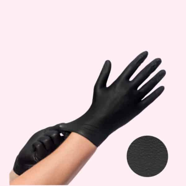 Handschoenen zwart maat L 100st. Easyglide & Grip