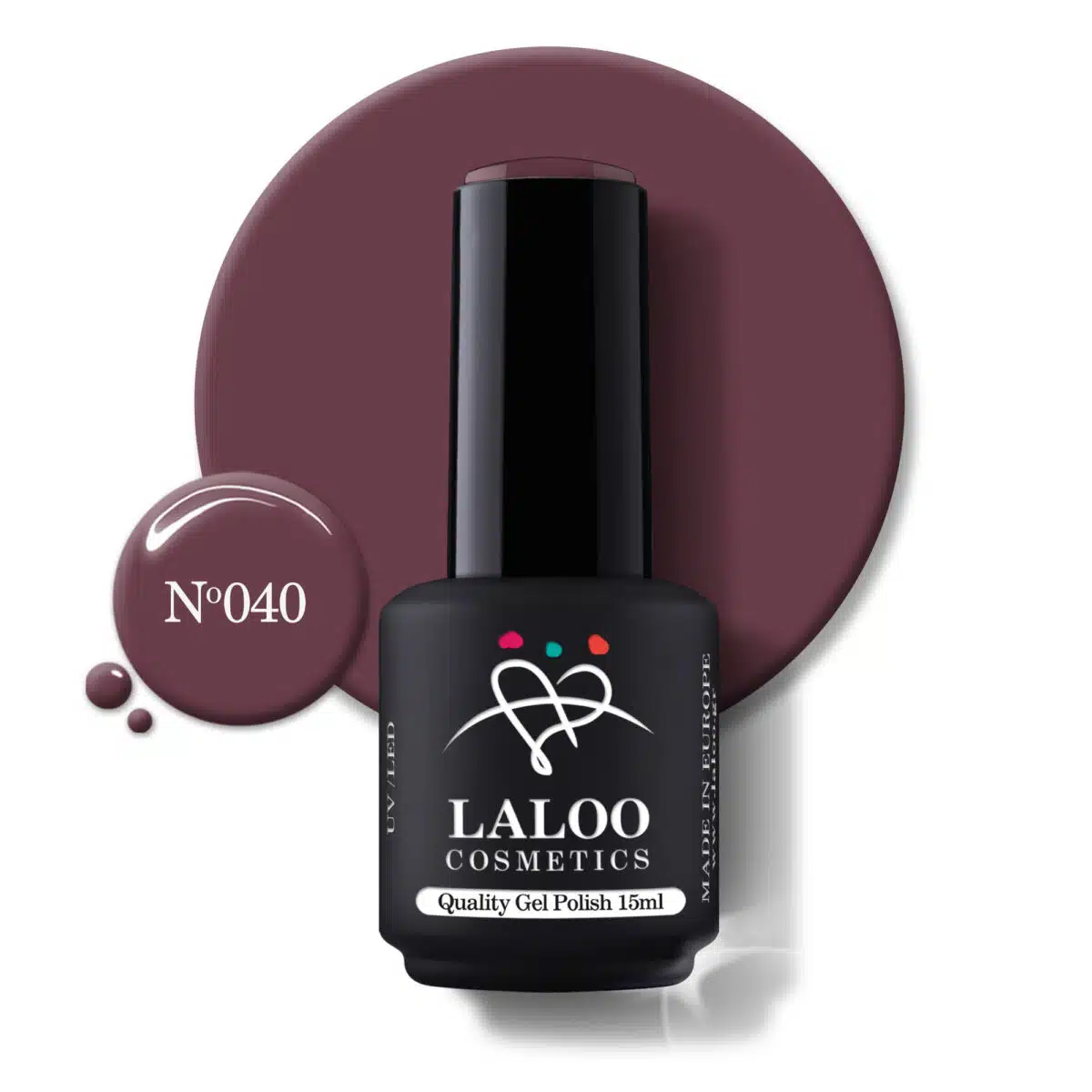 Laloo Gelpolish Brown Purple No.040 - 15ml