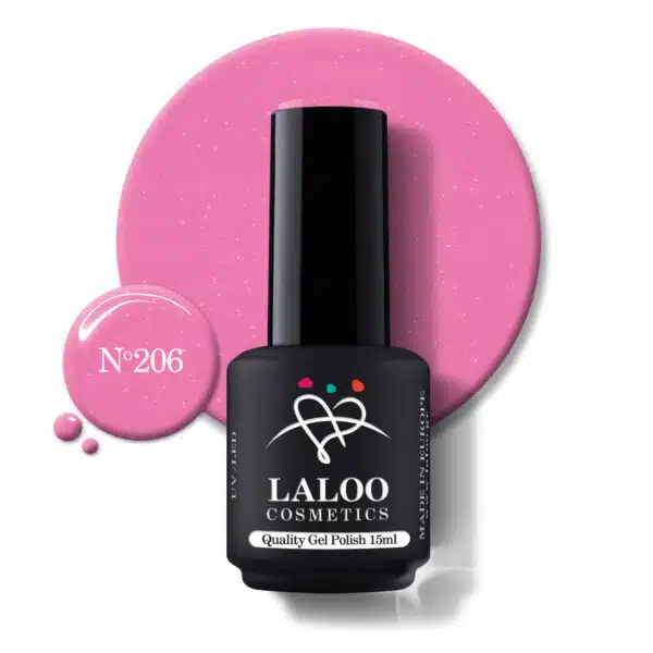 Laloo Gelpolish Dark Shimmering Rose no.206 - 15ml
