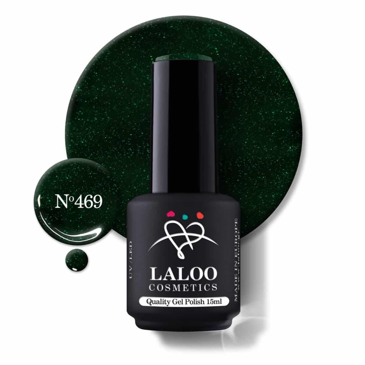 Laloo Gelpolish Shimmering Forest Green no.469 - 15ml Laloo Gelpolish Shimmering Forest Green no.469 - 15ml