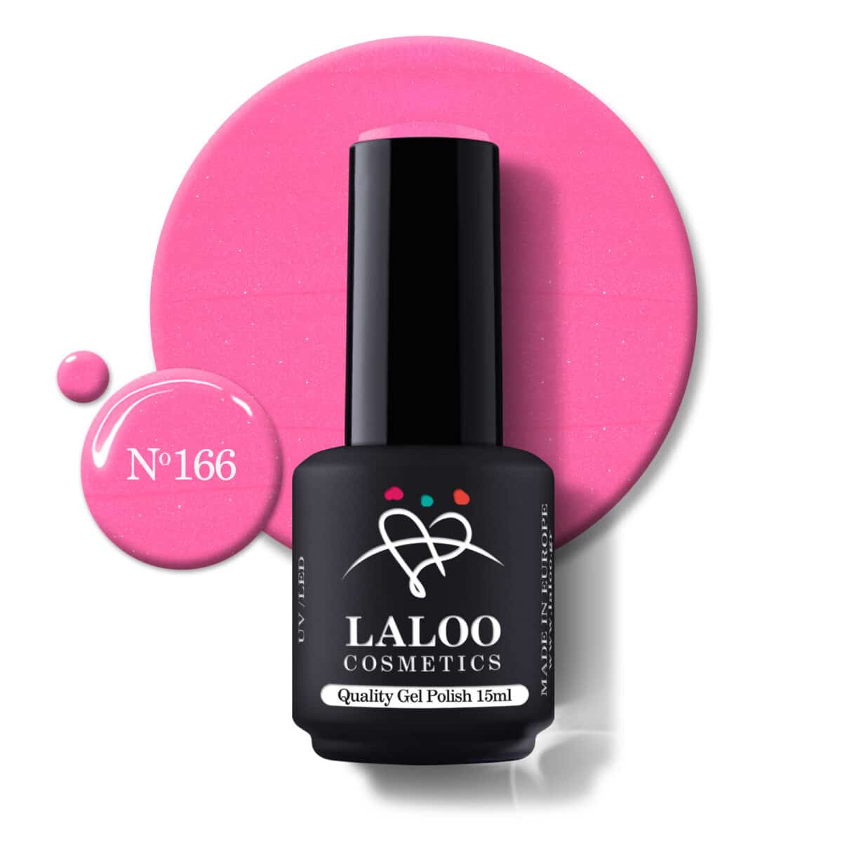 Laloo Gelpolish Shimmering Fuchsia no.166 - 15ml Laloo Gelpolish Shimmering Fuchsia no.166 - 15ml