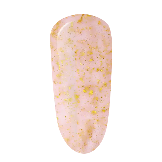 Purple Professional BIB Builder In Bottle - Pink Gold Flakes 15ml