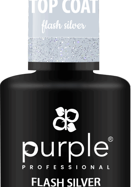 Purple Professional Flash Silver No Wipe Top Coat 15ml