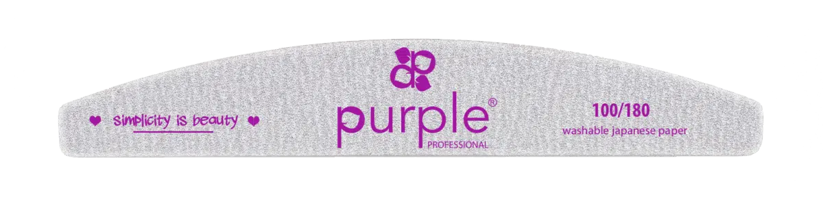 Purple Professional Nail File Moon 100/180 Japanese Paper (P3005)