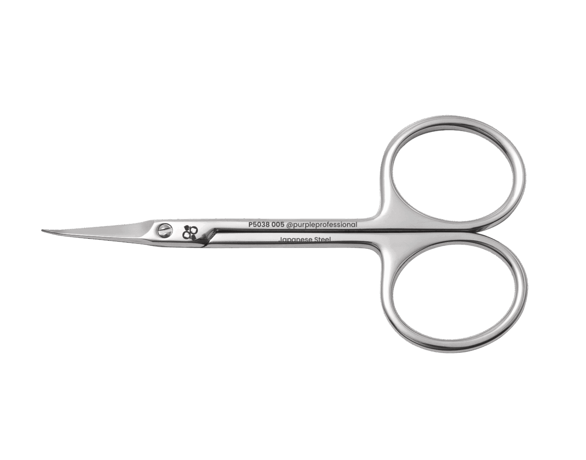 Purple Professional Premium Cuticle Scissor 005/95mm - Japanese Stainles Steel Hooked Tip 22,5mm (P5038)