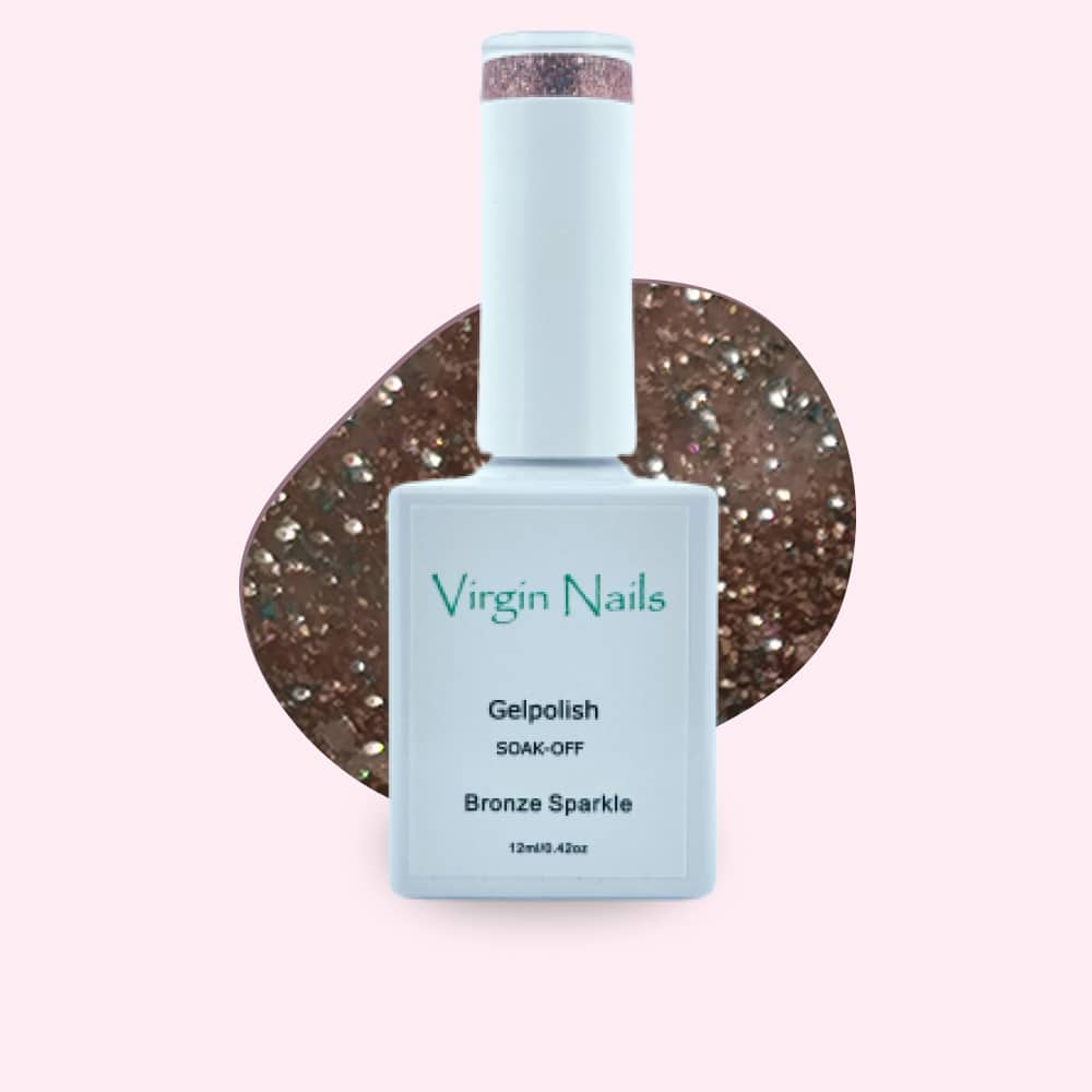 Virgin Nails Gelpolish "Bronze Sparkle" HEMA vrij Virgin Nails Gelpolish "Bronze Sparkle" HEMA vrij