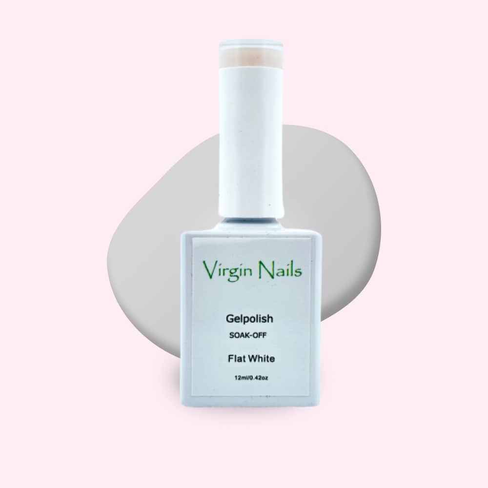 Virgin Nails Gelpolish "Flat White" HEMA vrij Virgin Nails Gelpolish "Flat White" HEMA vrij