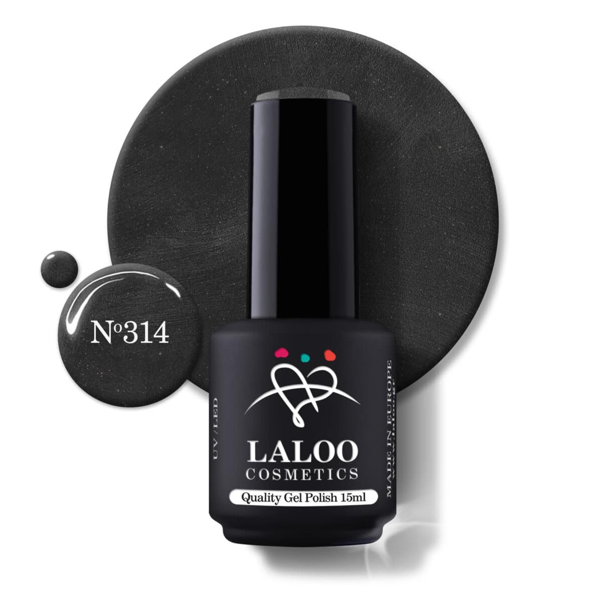 Laloo Gelpolish Holo Graphite Grey no.314 - 15ml