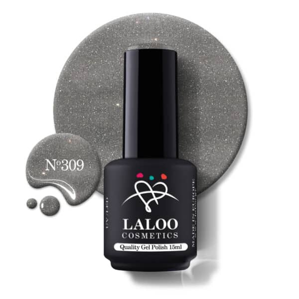 Laloo Gelpolish Iron Grey Glitter no.309 - 15ml