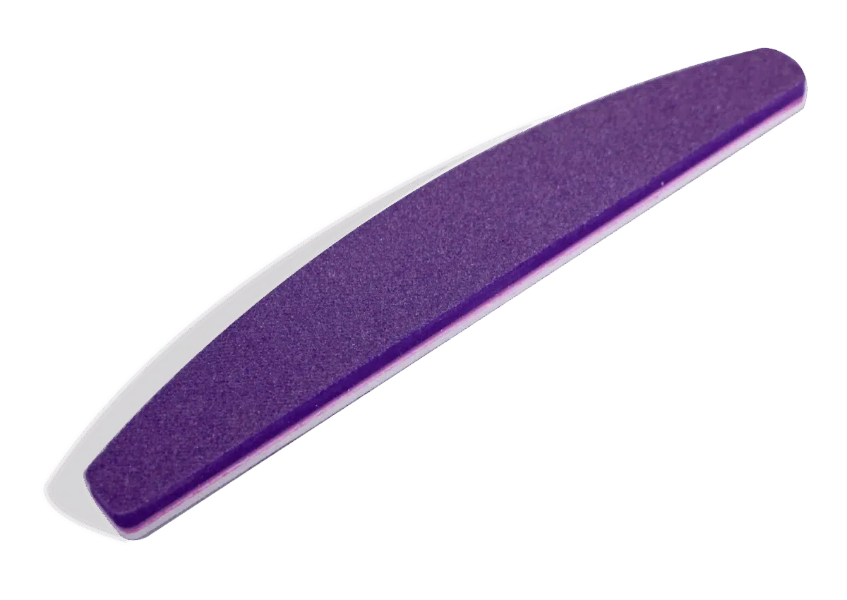 Purple Professional Dual Nail File Moon With Ruler 100/180 (P3093)