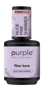 Purple Professional Fiber Base "Nude Pink Shimmer" 15ml