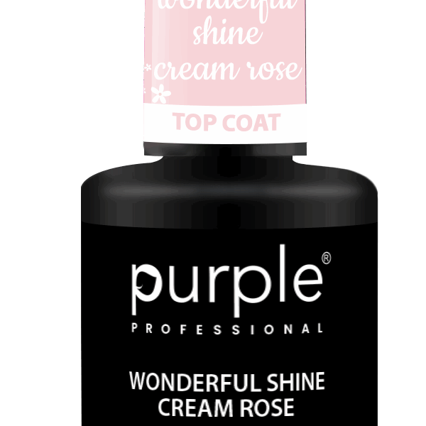 Purple Professional Wonderful Shine Cream Rose No Wipe Top Coat 15ml (P463)