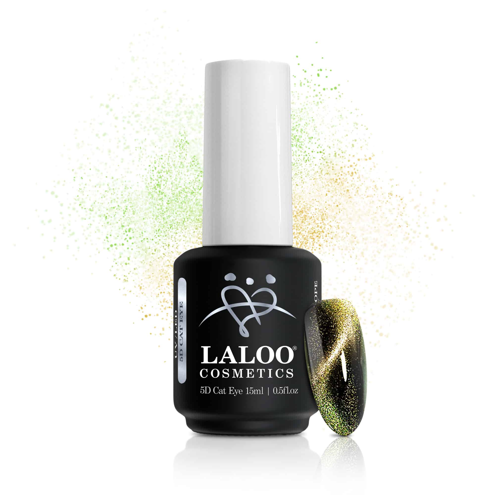 Laloo Gelpolish Cat Eye 5D No.01 Gold Green - 15ml Laloo Gelpolish Cat Eye 5D No.01 Gold Green - 15ml