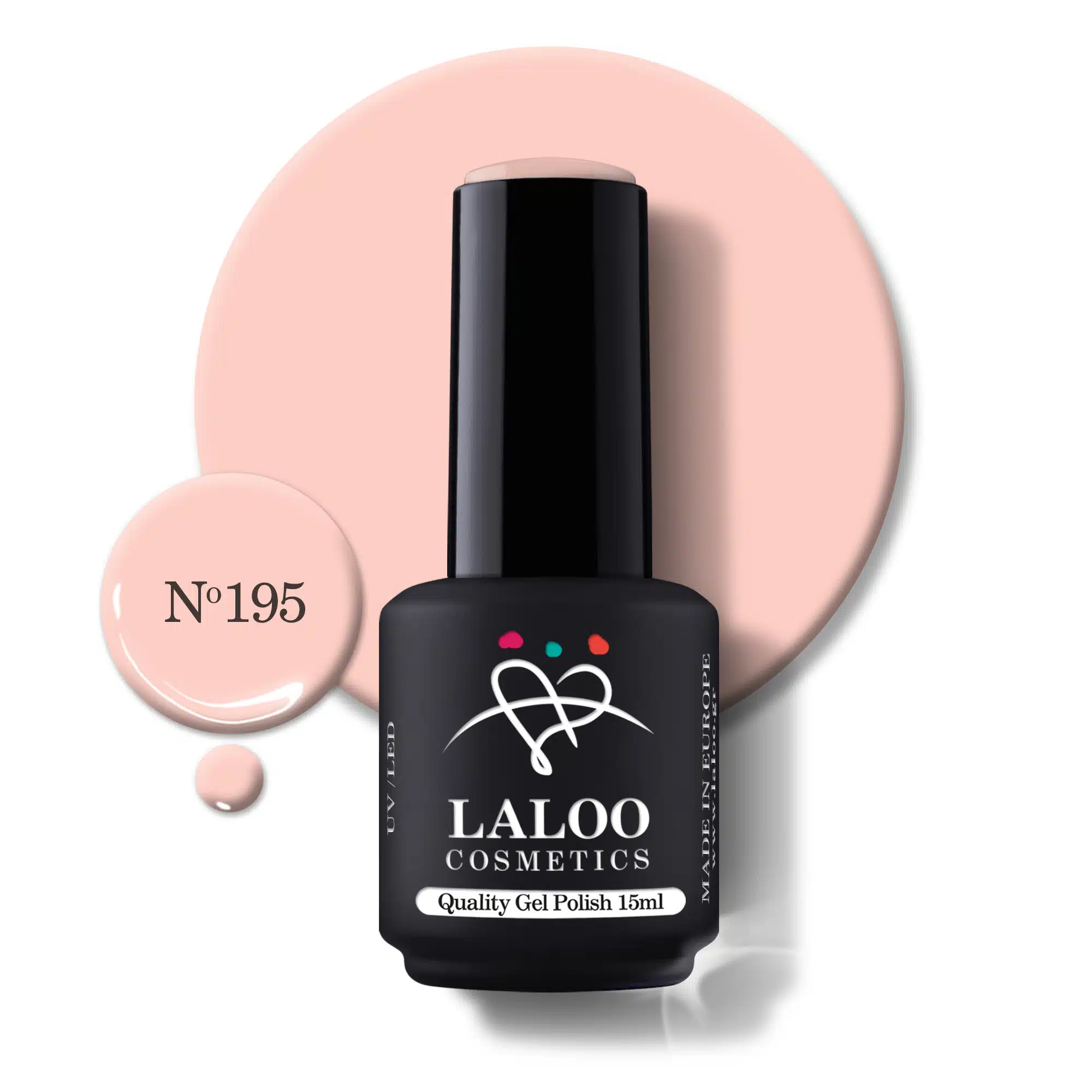 Laloo Gelpolish Powder Nude No.195 - 15ml Laloo Gelpolish Powder Nude No.195 - 15ml