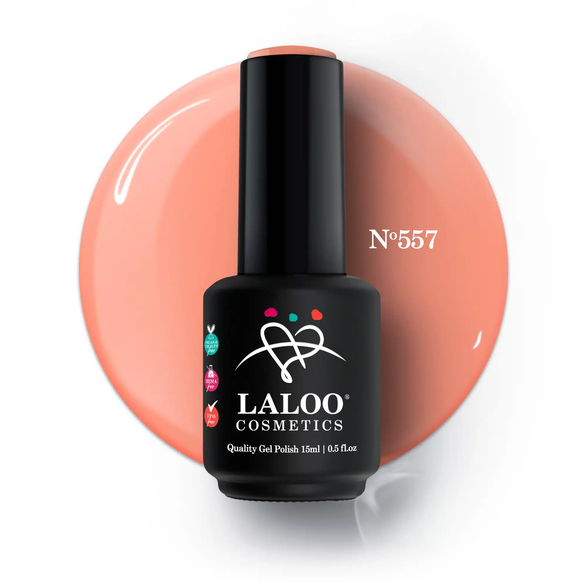 Laloo Gelpolish Sun Kissed Coral No.557 - 15ml Laloo Gelpolish Sun Kissed Coral No.557 - 15ml