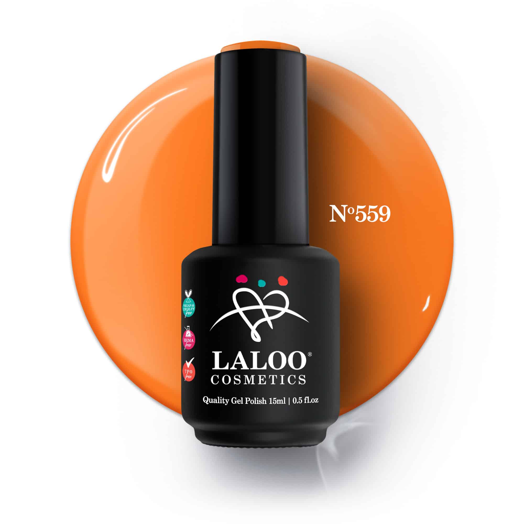 Laloo Gelpolish Tiger Orange No.559 - 15ml Laloo Gelpolish Tiger Orange No.559 - 15ml