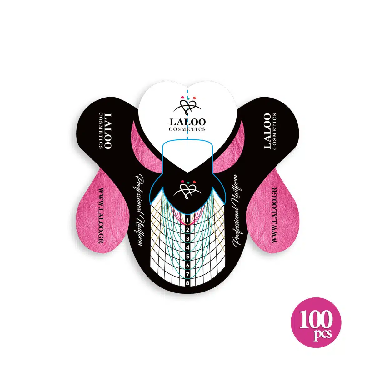 Laloo Professional Nail Forms Fuchsia 100st.