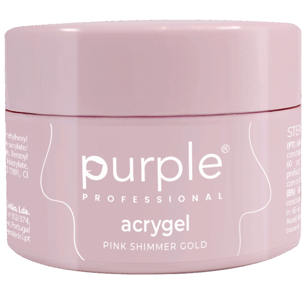 Purple Professional Acrygel Pink Shimmer Gold 15Gr (P2820)