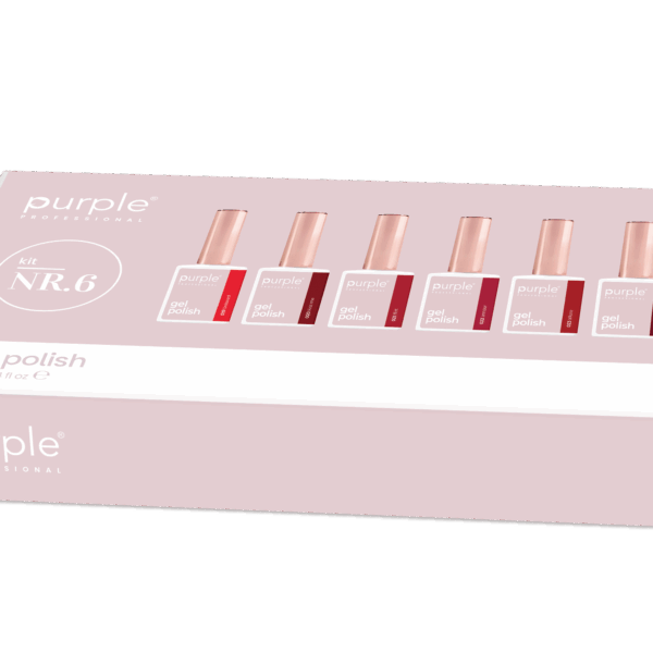 Purple Professional Kit Gel Polish 6 - P.019/P.020/P.021/P.022/P.023/P.024 (P.KIT6)