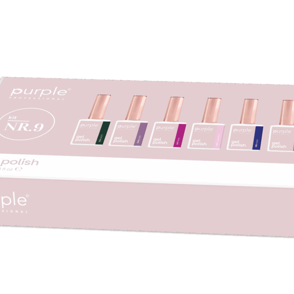 Purple Professional Kit Gel Polish 9 - P.046/P.069/P.0.47/P.095/P.108/P.044 (P.KIT9)