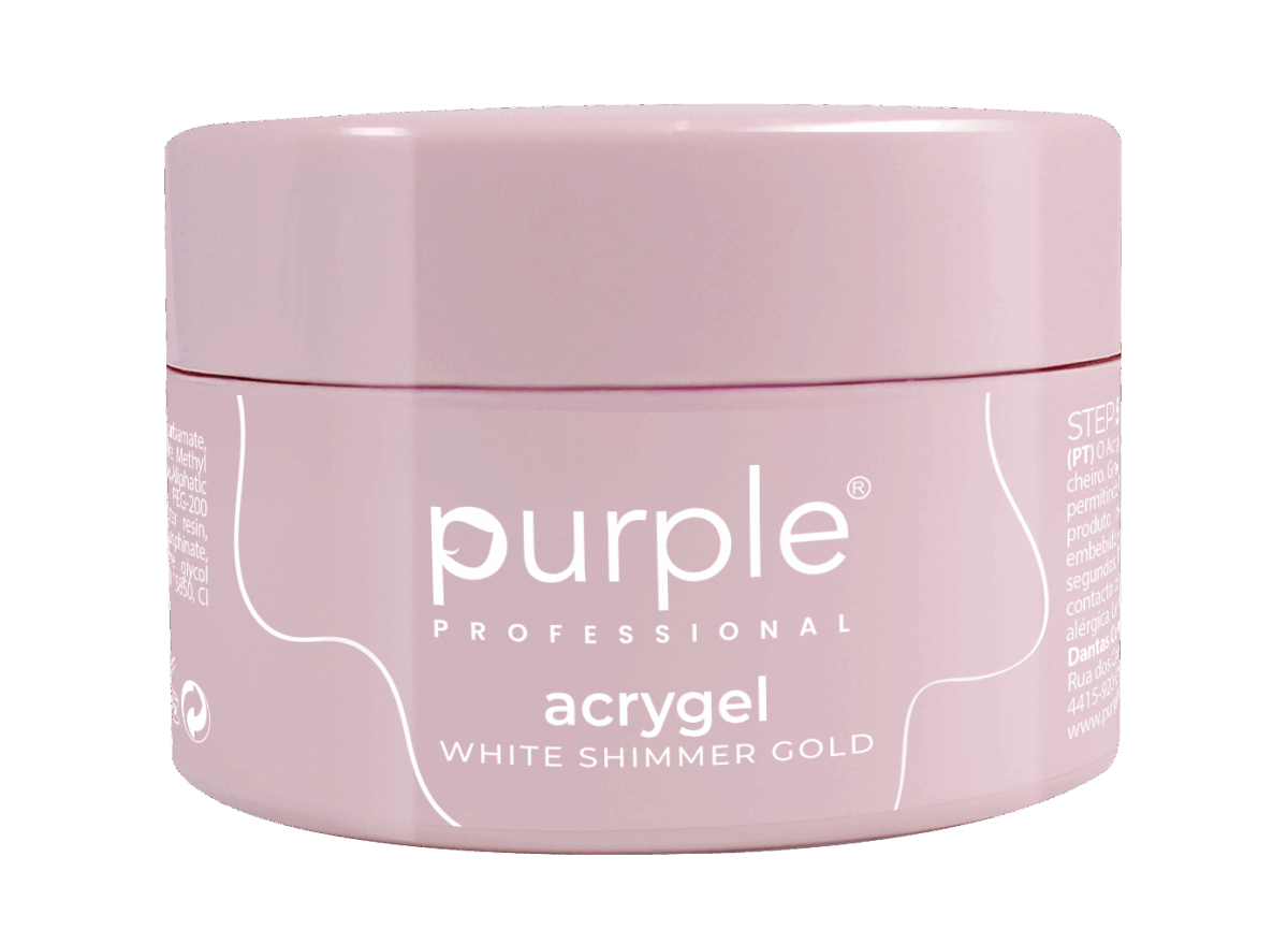 Purple Professional ACRYGEL White Shimmer Gold 50gr