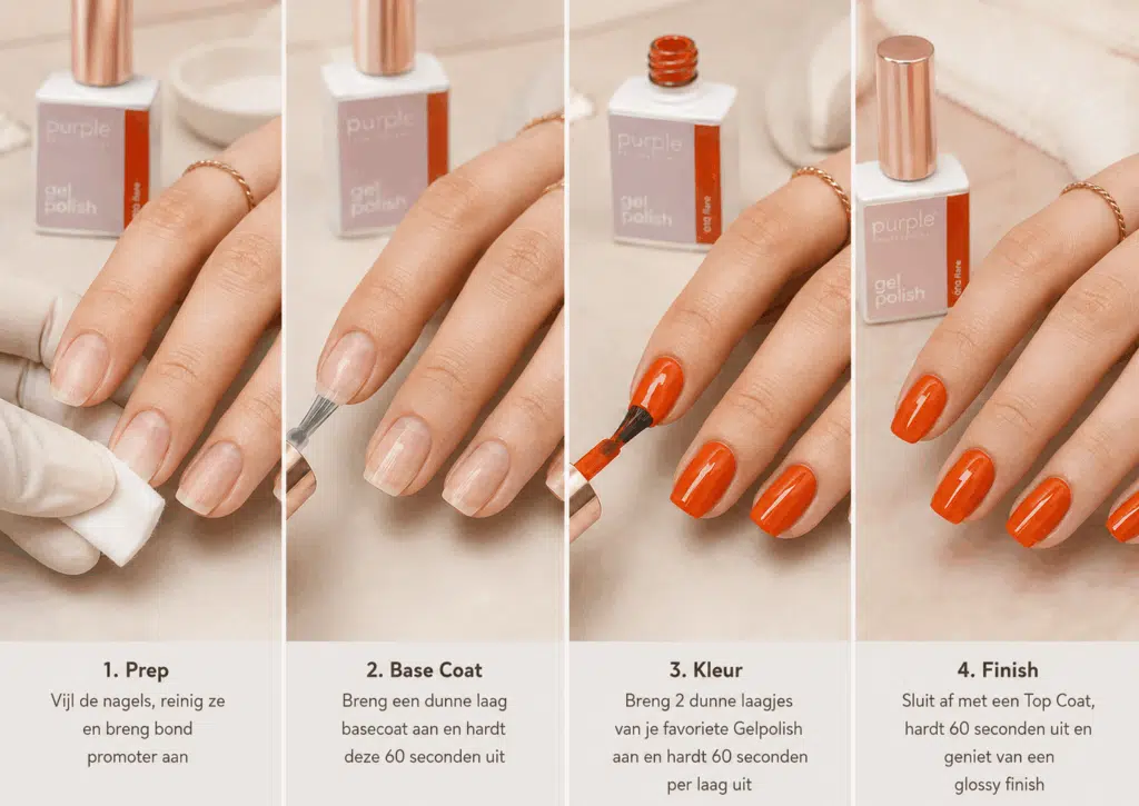 Gelpolish lakken gelpolish aanbrengen close up