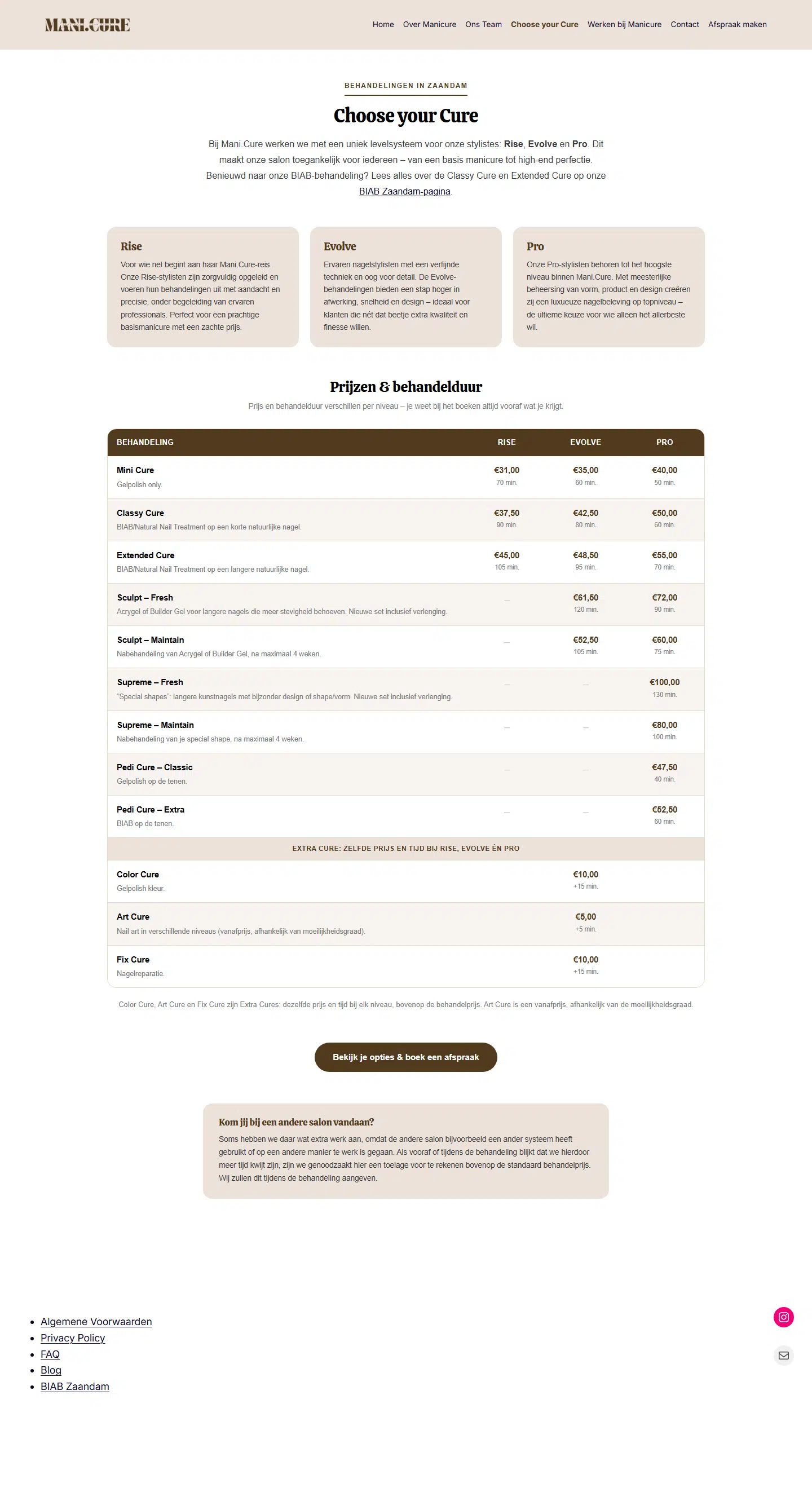 Salonwebsite - extra aanpassing Salonwebsite - extra aanpassing