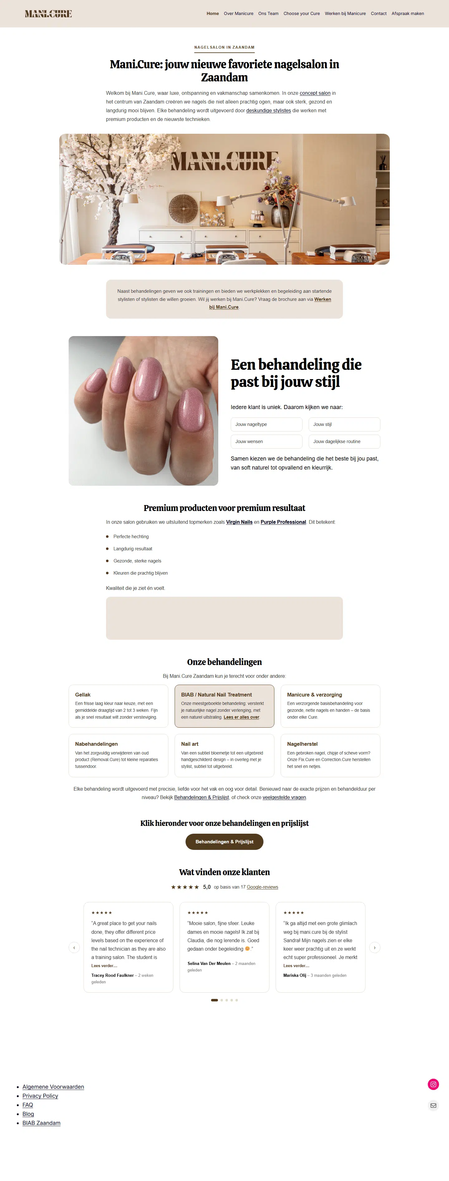 Salonwebsite - pakket van 3 aanpassingen Salonwebsite - pakket van 3 aanpassingen