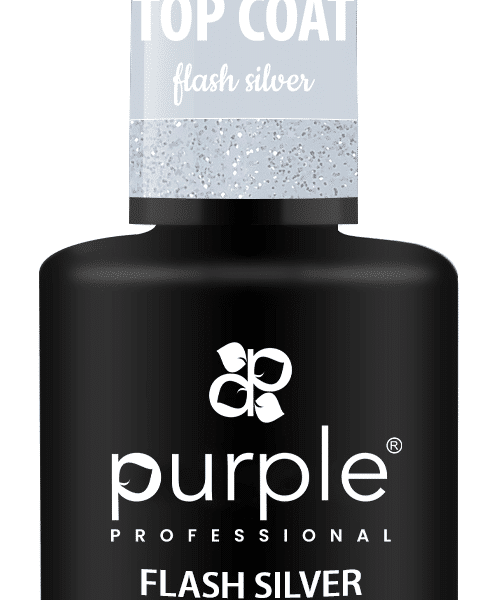 Purple Professional Flash Silver No Wipe Top Coat 15ml