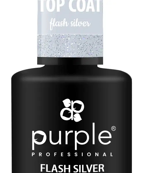 Purple Professional Flash Silver No Wipe Top Coat 15ml